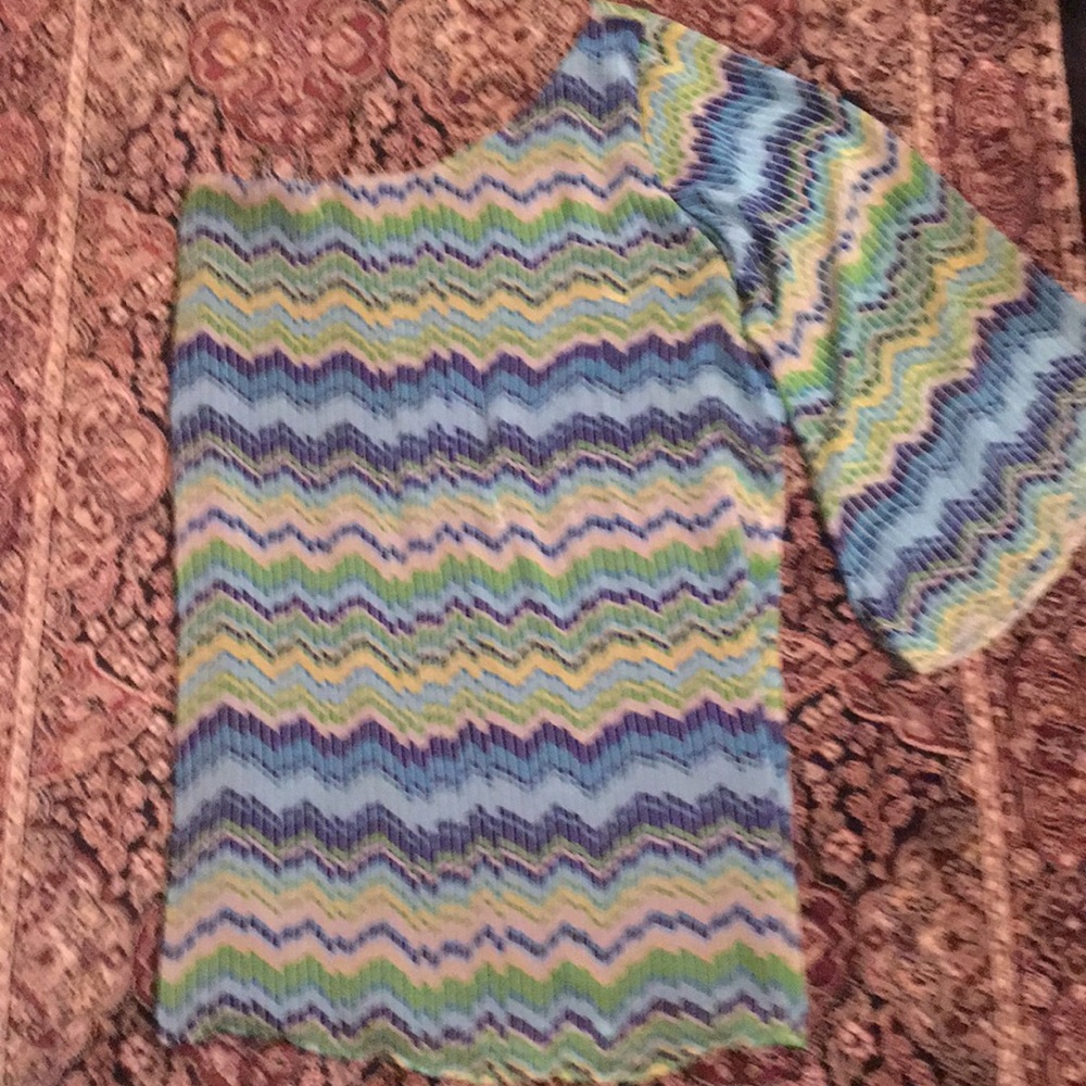 Chevron off the shoulder dress